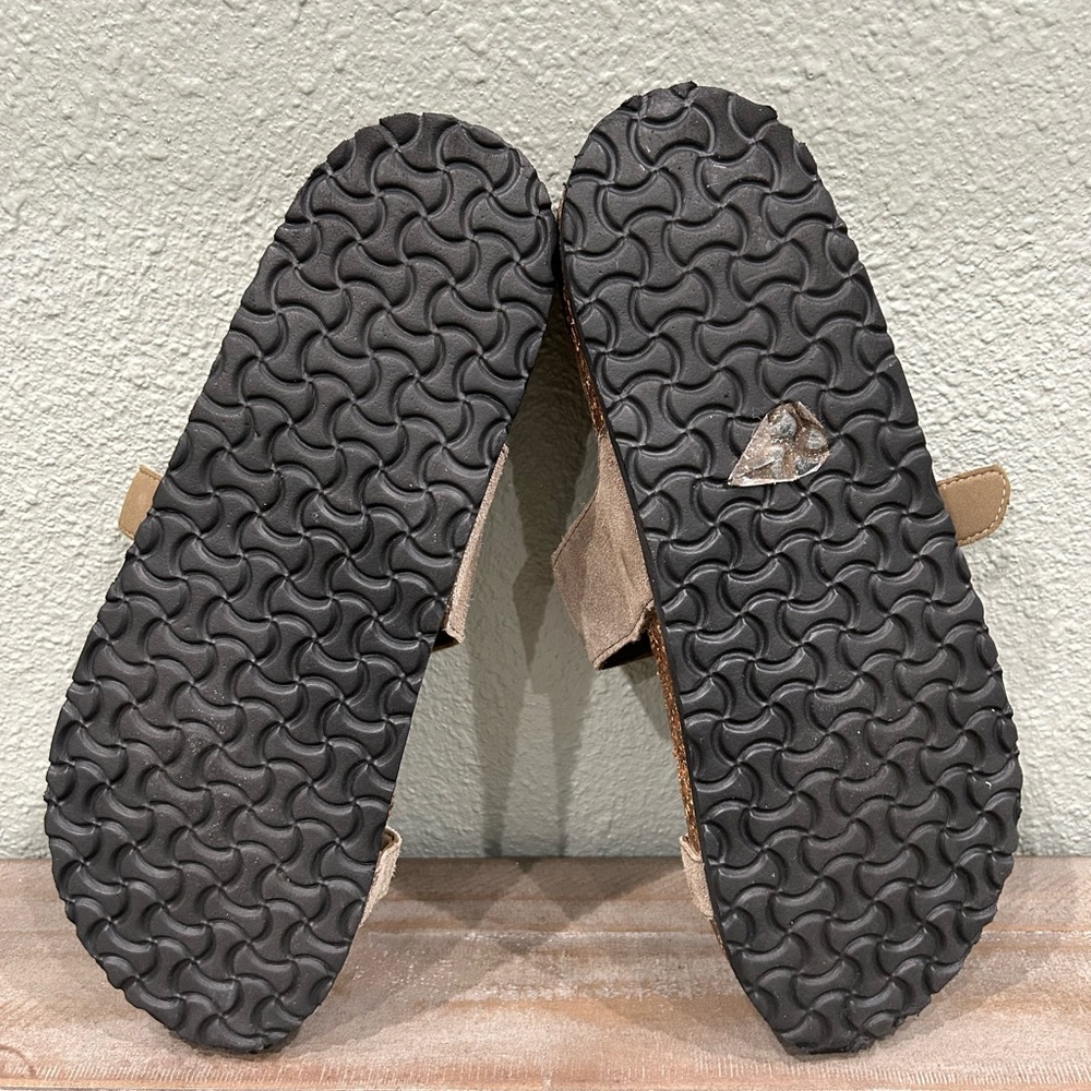 New Ecsa Suade Women’s Cork Sandals Size 10 - Picture 2 of 6
